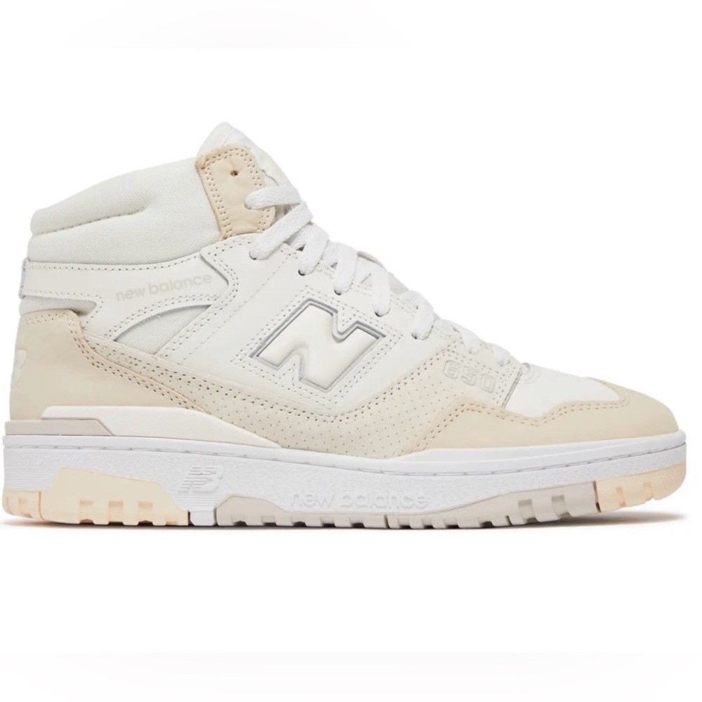 New Balance 650R Beige Macadamia Nut High Top Sneaker